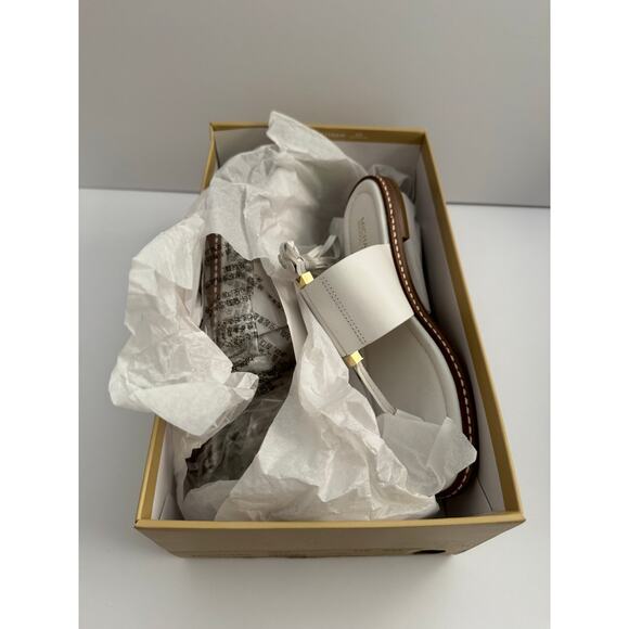 Michael Michael Kors White Marlon Leather Lace-Up Sandal - Picture 4 of 12